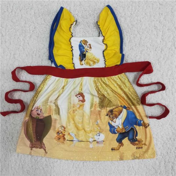 Boutique Ruffle Dress Disney Belle Beauty & Beast - Picture 2 of 2